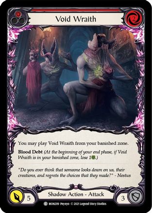 Void Wraith (Red) [MON209] 1st Edition Normal Flesh And Blood Single Flesh And Blood   