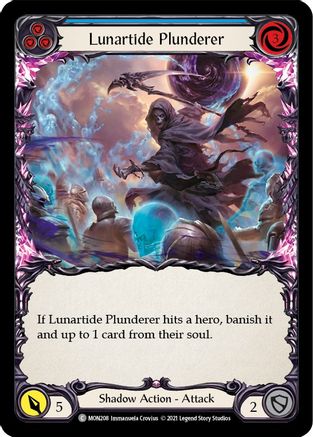Lunartide Plunderer (Blue) (Rainbow Foil) [MON208-RF] 1st Edition Rainbow Foil Flesh And Blood Single Flesh And Blood   