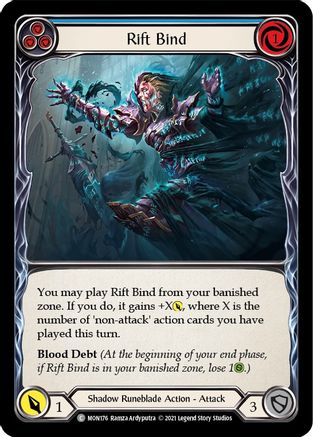 Rift Bind (Blue) [U-MON176] Unlimited Normal Flesh And Blood Single Flesh And Blood   