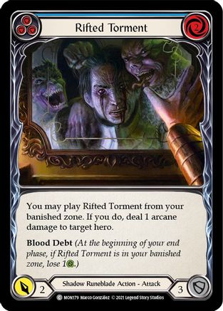 Rifted Torment (Blue) [MON179] 1st Edition Normal Flesh And Blood Single Flesh And Blood   