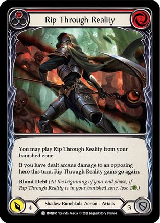 Rip Through Reality (Red) (Rainbow Foil) [MON180-RF] 1st Edition Rainbow Foil Flesh And Blood Single Flesh And Blood   