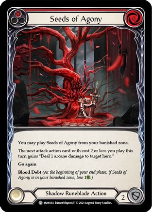 Seeds of Agony (Red) (Rainbow Foil) [U-MON183-RF] Unlimited Rainbow Foil Flesh And Blood Single Flesh And Blood   
