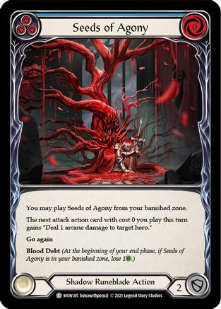 Seeds of Agony (Blue) [MON185] 1st Edition Normal Flesh And Blood Single Flesh And Blood   