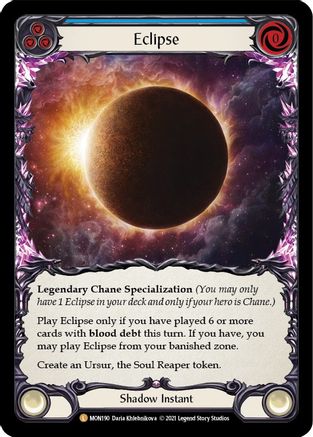 Eclipse (Rainbow Foil) [U-MON190-RF] Unlimited Rainbow Foil Flesh And Blood Single Flesh And Blood   