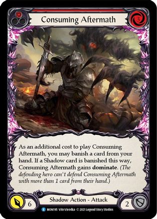 Consuming Aftermath (Red) [MON195] 1st Edition Normal Flesh And Blood Single Flesh And Blood   