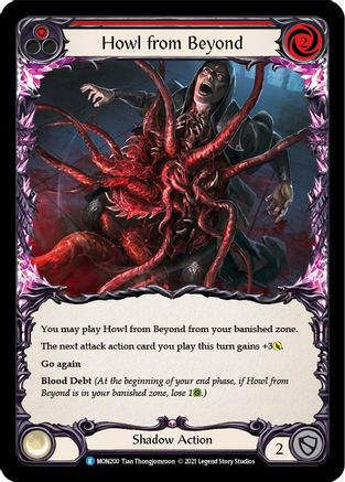 Howl from Beyond (Red) (Rainbow Foil) [U-MON200-RF] Unlimited Rainbow Foil Flesh And Blood Single Flesh And Blood   