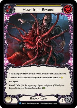Howl from Beyond (Yellow) (Rainbow Foil) [MON201-RF] 1st Edition Rainbow Foil Flesh And Blood Single Flesh And Blood   