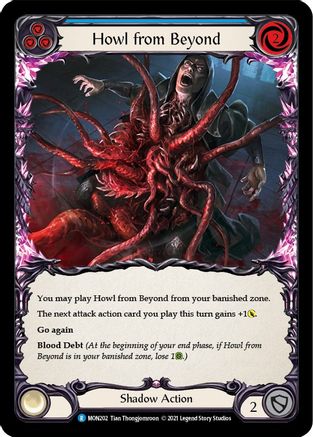 Howl from Beyond (Blue) (Rainbow Foil) [U-MON202-RF] Unlimited Rainbow Foil Flesh And Blood Single Flesh And Blood   