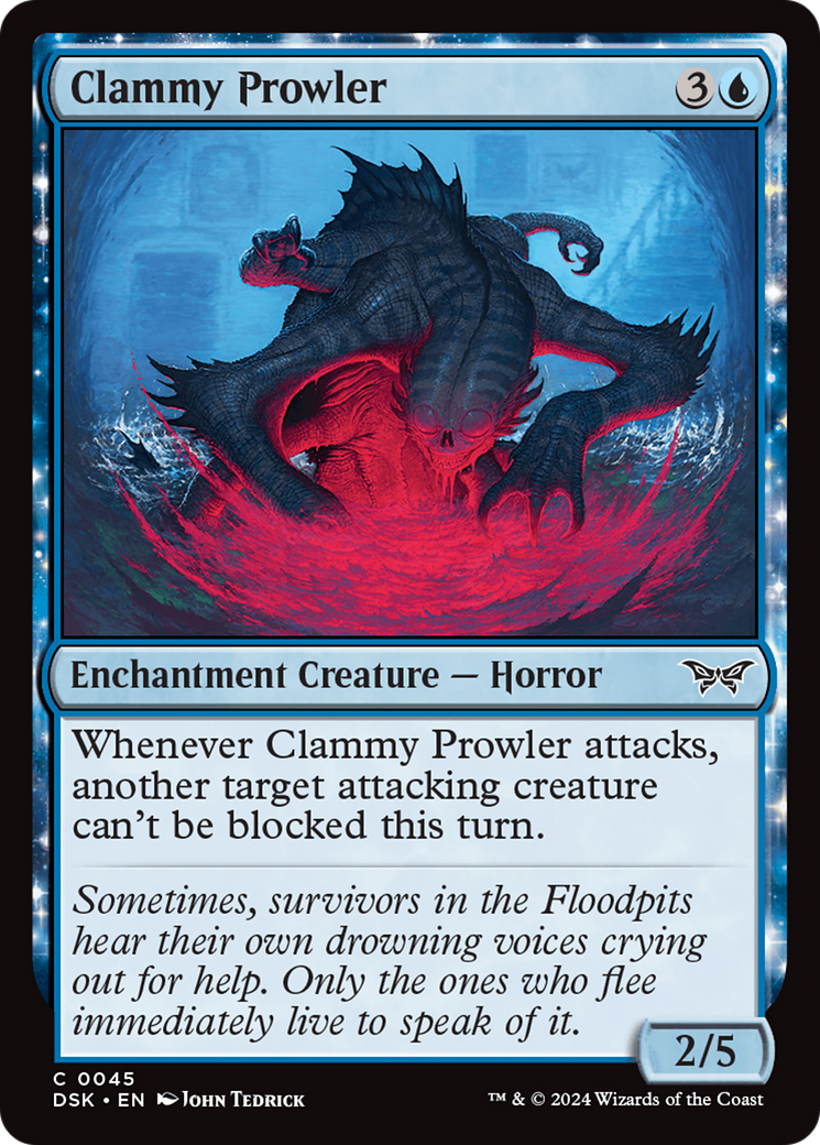 Clammy Prowler (DSK-045) [Duskmourn: House of Horror] Foil MTG Single Wizards of the Coast