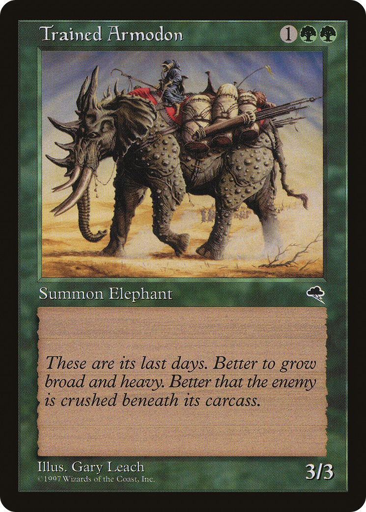 Trained Armodon (TMP-260) [Tempest] MTG Single Wizards of the Coast