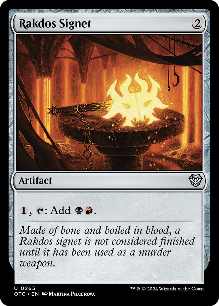 Rakdos Signet (OTC-265) [Outlaws of Thunder Junction Commander] MTG Single Wizards of the Coast
