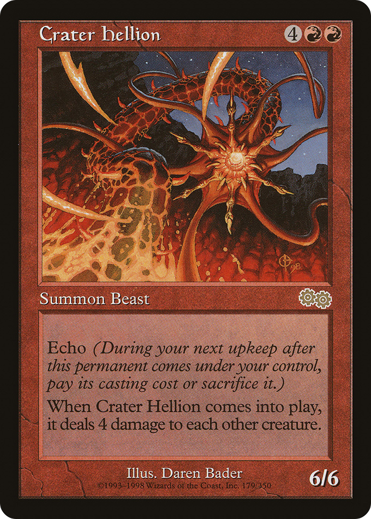 Crater Hellion (USG-179) [Urza's Saga] MTG Single Wizards of the Coast