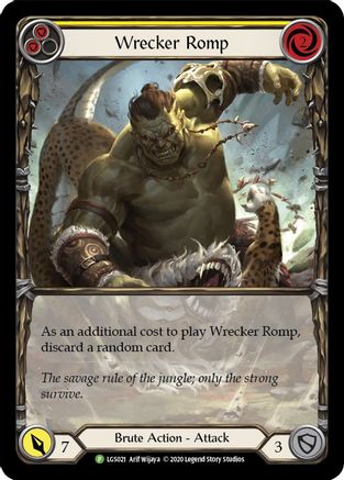 Wrecker Romp (Yellow) [LGS021] (Promo)  Rainbow Foil Flesh And Blood Single Flesh And Blood   