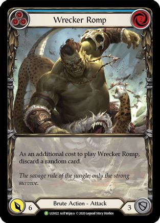 Wrecker Romp (Blue) [LGS022] (Promo)  Rainbow Foil Flesh And Blood Single Flesh And Blood   
