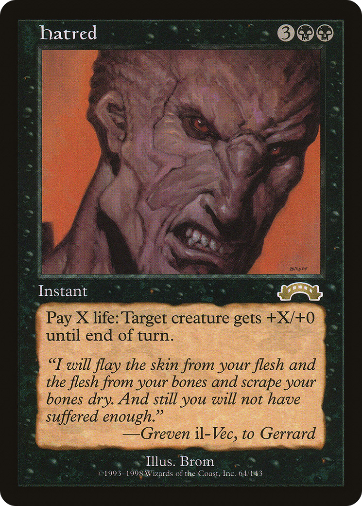 Hatred [Exodus] MTG Single Magic: The Gathering