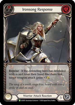 Ironsong Response (Red) [LGS029] (Promo)  Rainbow Foil Flesh And Blood Single Flesh And Blood   