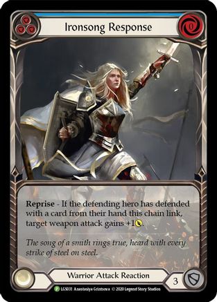 Ironsong Response (Blue) [LGS031] (Promo)  Rainbow Foil Flesh And Blood Single Flesh And Blood   