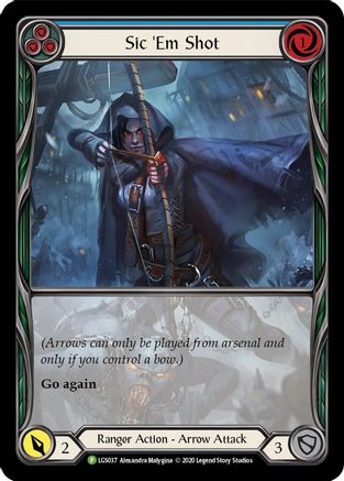Sic 'Em Shot (Blue) [LGS037] (Promo)  Rainbow Foil Flesh And Blood Single Flesh And Blood   