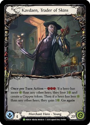 Kavdaen, Trader of Skins [HER028] (Promo)  Cold Foil Flesh And Blood Single Flesh And Blood   