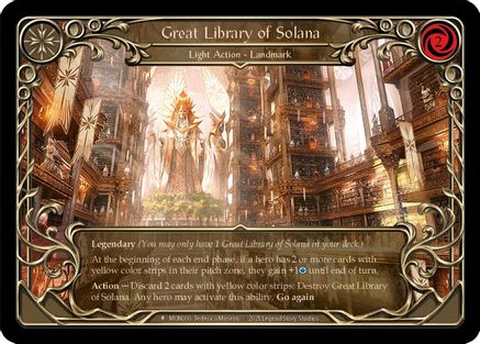 Great Library of Solana (Rainbow Foil) [U-MON000-RF] Unlimited Rainbow Foil Flesh And Blood Single Flesh And Blood   
