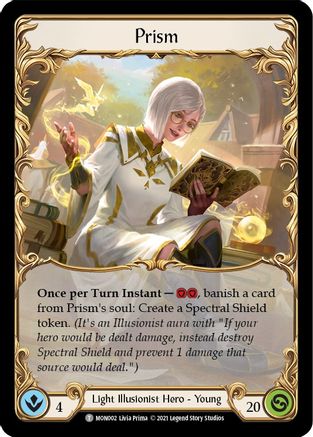 Prism // Prism, Sculptor of Arc Light [MON002 // MON001] 1st Edition Normal Flesh And Blood Single Flesh And Blood   