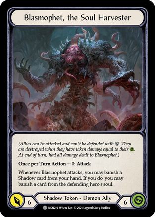 Blasmophet, the Soul Harvester // Ursur, the Soul Reaper [MON219 // MON220] 1st Edition Normal Flesh And Blood Single Flesh And Blood   