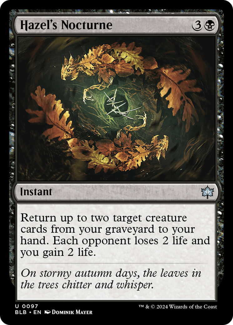 Hazel's Nocturne (BLB-097) [Bloomburrow] MTG Single Wizards of the Coast