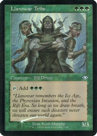 Llanowar Tribe (Foil Etched) (MH1-022) [Modern Horizons] Foil MTG Single Modern Horizons
