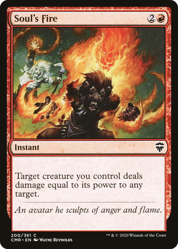 Soul's Fire (CMR-200) [Commander Legends] MTG Single Wizards of the Coast