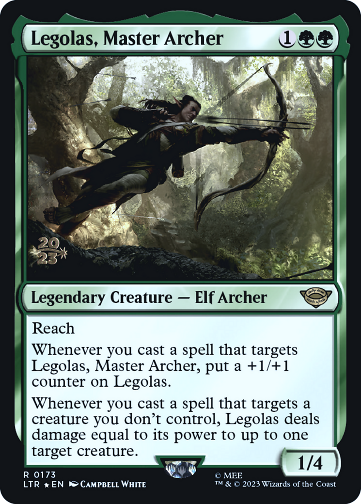 Legolas, Master Archer (PRE-173) [Tales of Middle-earth Promos] Foil MTG Single Wizards of the Coast