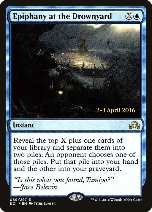 Epiphany at the Drownyard (PRE-059) [Shadows over Innistrad Promos] Foil MTG Single Wizards of the Coast