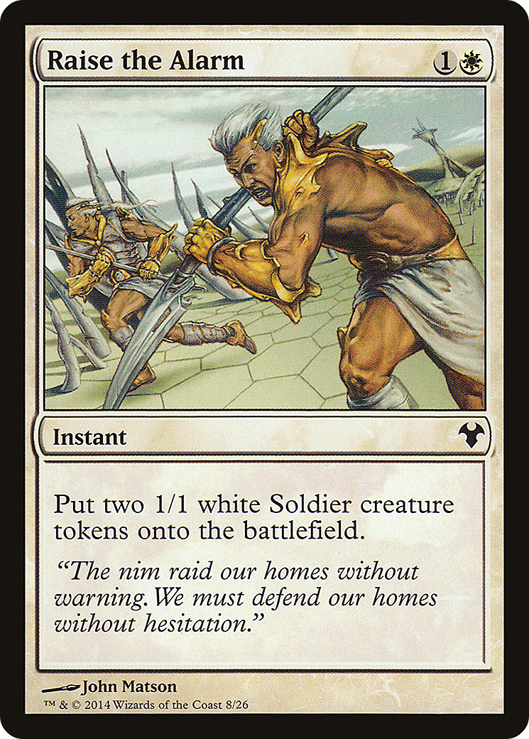 Raise the Alarm (MD1-008) [Misc] Modern Event Deck 2014 MTG Single Wizards of the Coast