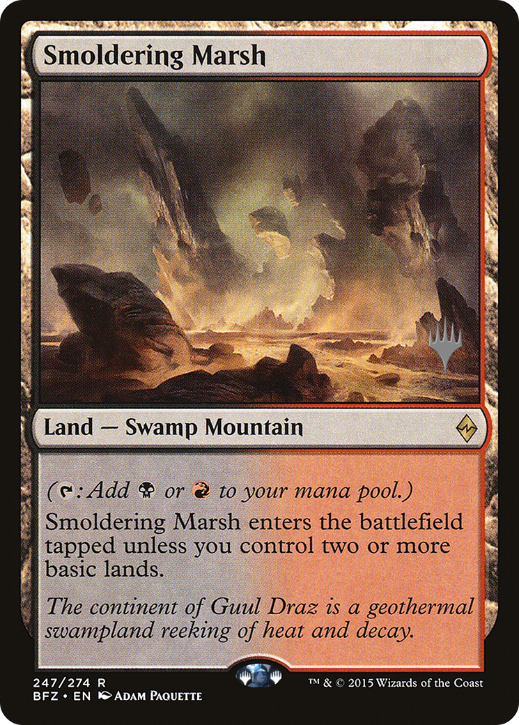 Smoldering Marsh (PPKHM-247P) [Battle for Zendikar Promos] Foil MTG Single Wizards of the Coast