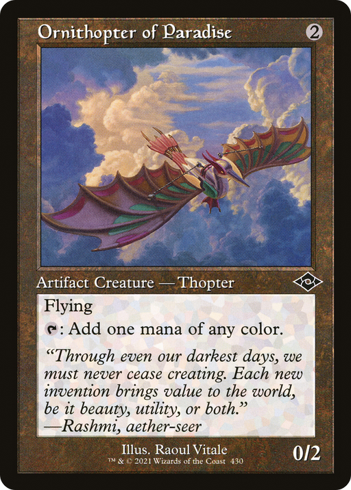 Ornithopter of Paradise (MH2-430) [Modern Horizons 2] MTG Single Modern Horizons 2