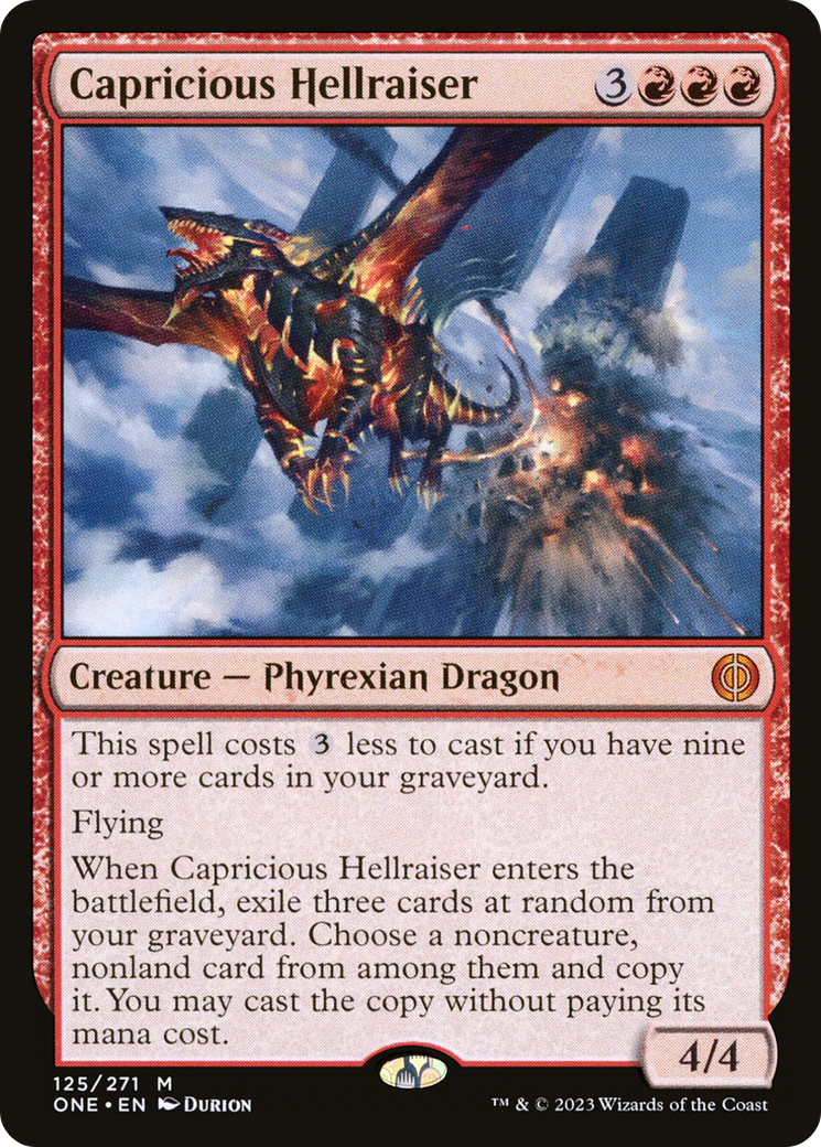 Capricious Hellraiser (ONE-125) [Phyrexia: All Will Be One] MTG Single Wizards of the Coast