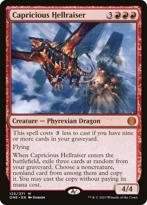 Capricious Hellraiser (ONE-125) [Phyrexia: All Will Be One] MTG Single Wizards of the Coast
