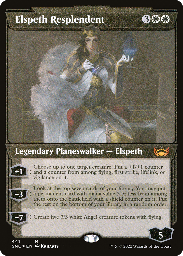 Elspeth Resplendent (Foil Etched) (SNC-441) [Streets of New Capenna] (Showcase) Foil MTG Single Wizards of the Coast