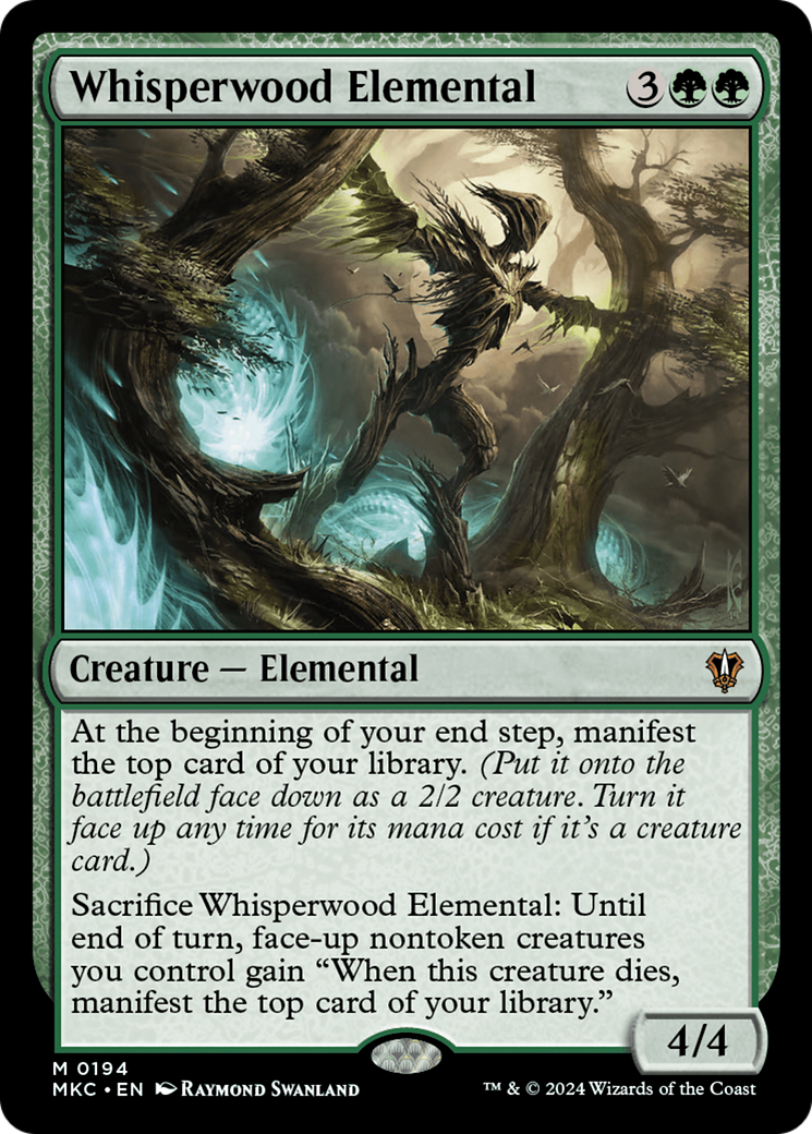 Whisperwood Elemental (MKC-194) [Murders at Karlov Manor Commander] MTG Single Wizards of the Coast