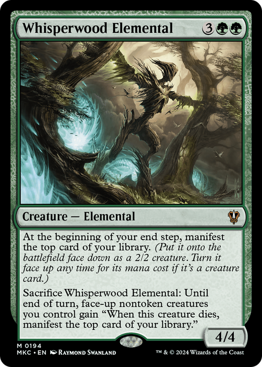 Whisperwood Elemental (MKC-194) [Murders at Karlov Manor Commander] MTG Single Wizards of the Coast