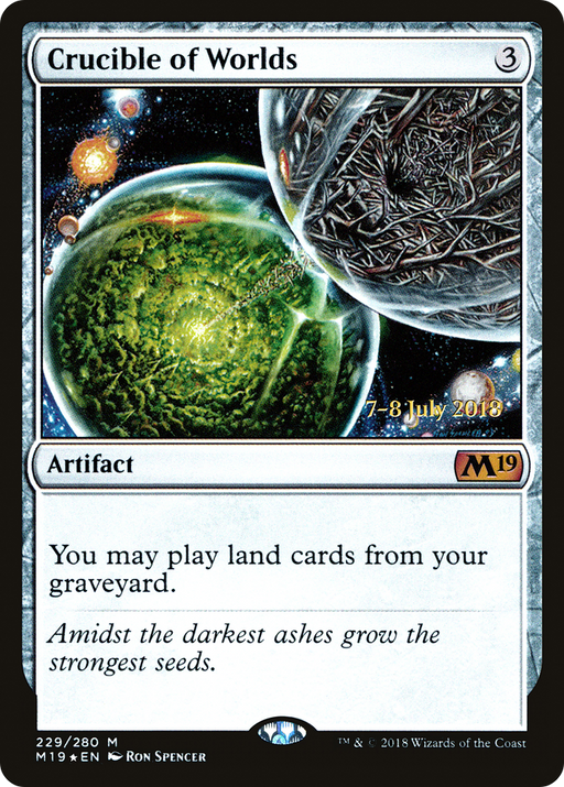 Crucible of Worlds (PRE-229) [Core Set 2019 Promos] Foil MTG Single Wizards of the Coast