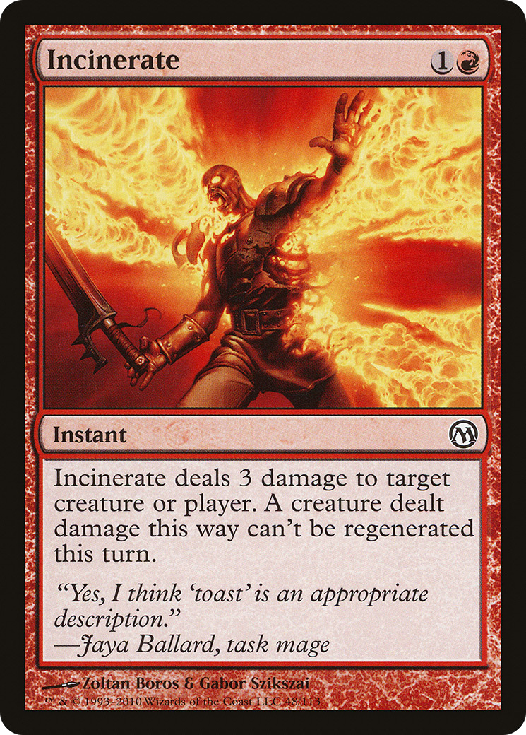Incinerate (DPA-048) [Misc] Duels of the Planeswalkers MTG Single Wizards of the Coast