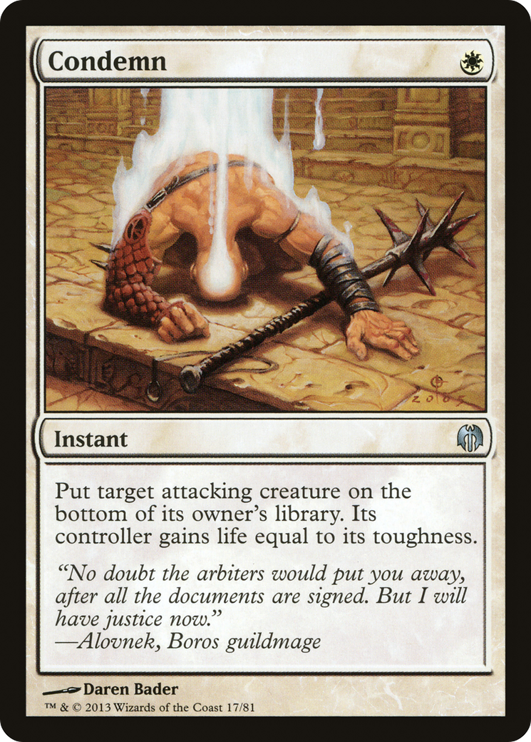 Condemn (DDL-017) [Misc] Duel Decks: Heroes vs. Monsters MTG Single Wizards of the Coast