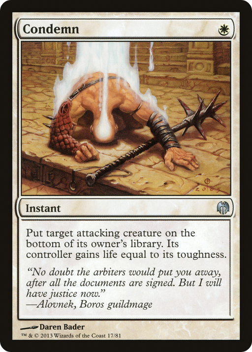 Condemn (DDL-017) [Misc] Duel Decks: Heroes vs. Monsters MTG Single Wizards of the Coast