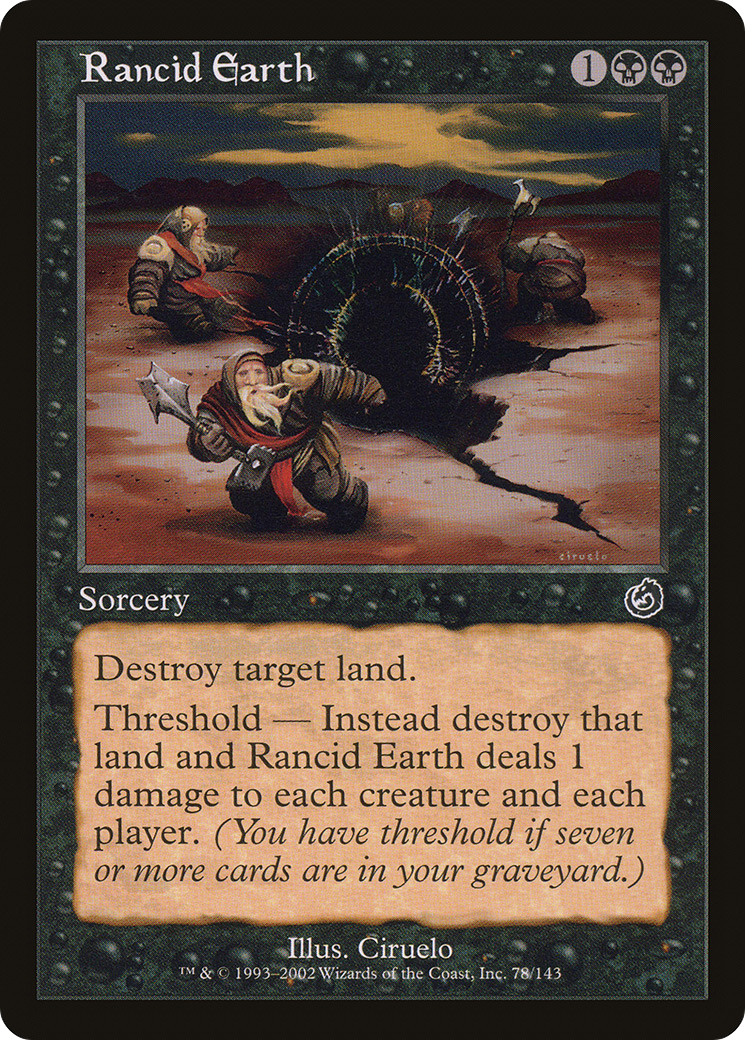 Rancid Earth (TOR-078) [Torment] Foil MTG Single Wizards of the Coast