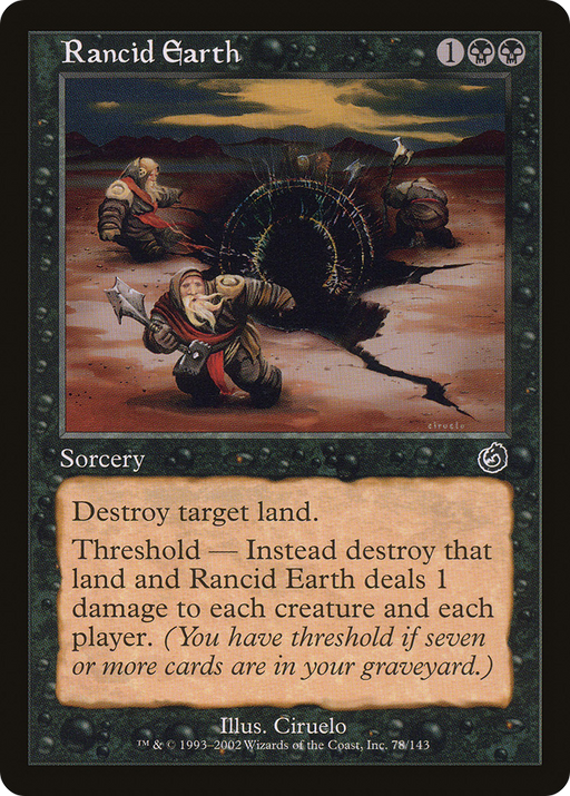 Rancid Earth (TOR-078) [Torment] Foil MTG Single Wizards of the Coast