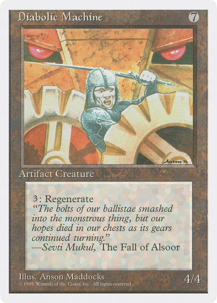 Diabolic Machine (4ED-314) [Fourth Edition] MTG Single Wizards of the Coast