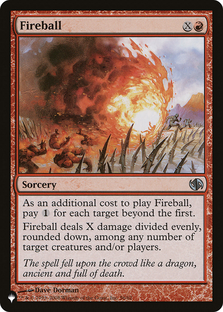Fireball (LIST-DD2-56) [Mystery Booster] The List MTG Single Wizards of the Coast