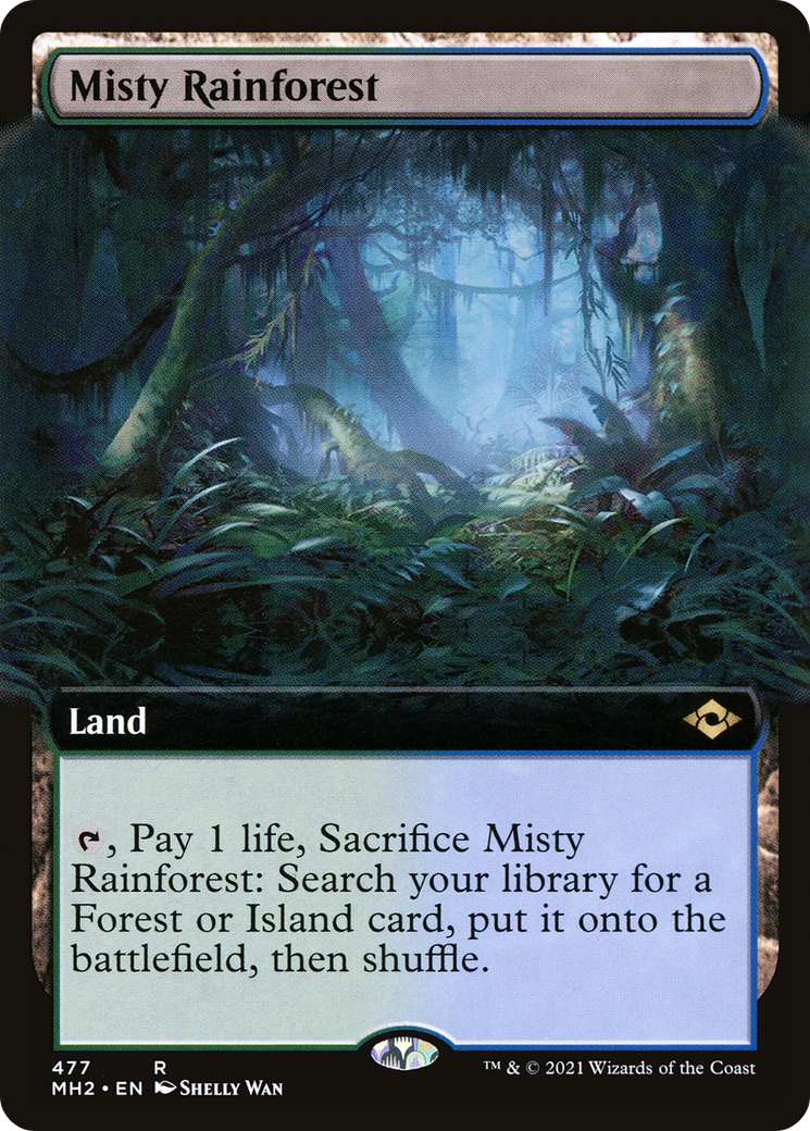 Misty Rainforest (MH2-477) [Modern Horizons 2] (Extended Art) MTG Single Modern Horizons 2