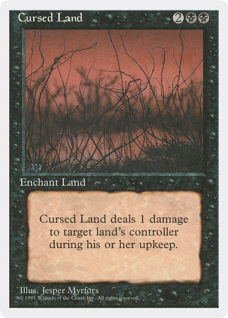 Cursed Land (4ED-127) [Fourth Edition] MTG Single Wizards of the Coast