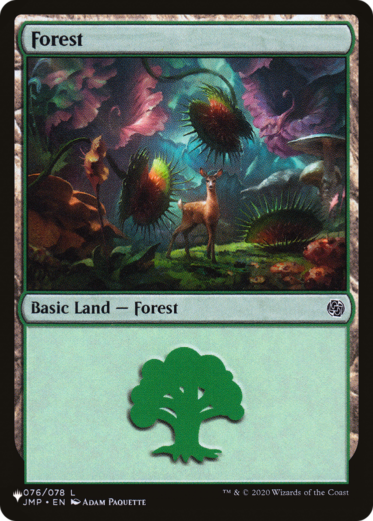 Forest (076) (JMP) (LIST-076) [Mystery Booster] The List Reprints MTG Single Wizards of the Coast